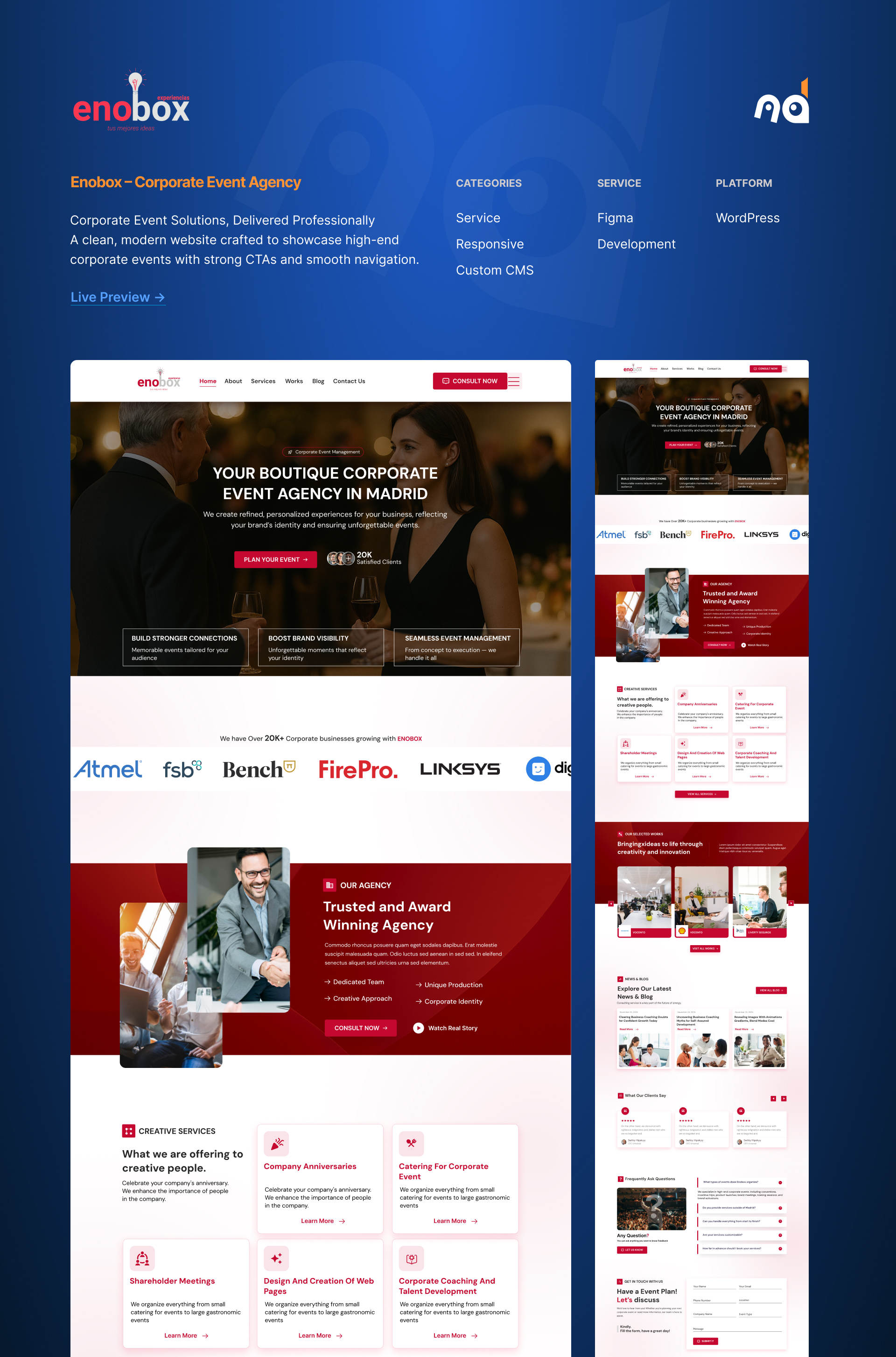 Enobox — Boutique Corporate Event Agency (Madrid)