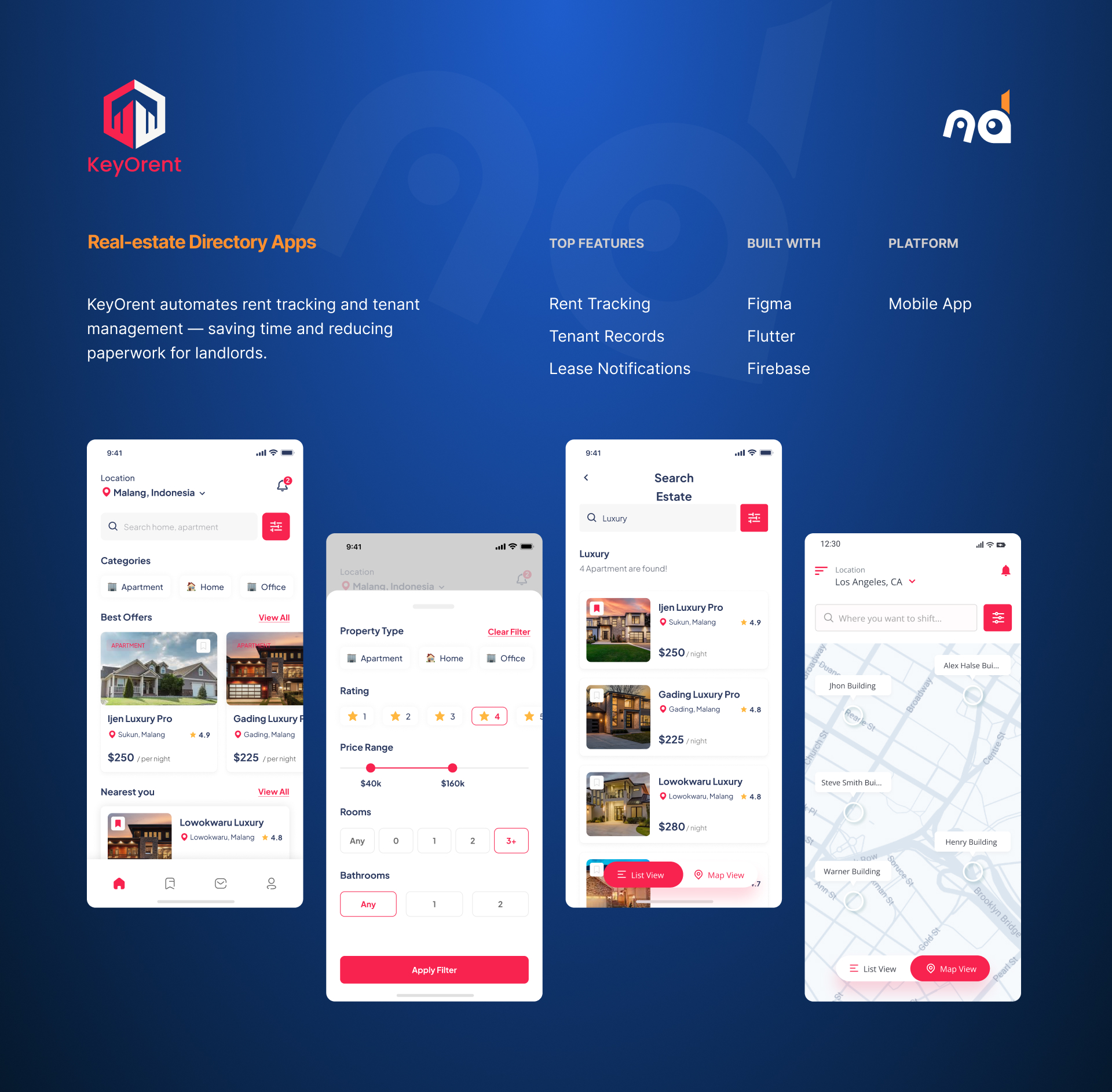 KeyOrent Mobile — Real-Estate Directory App