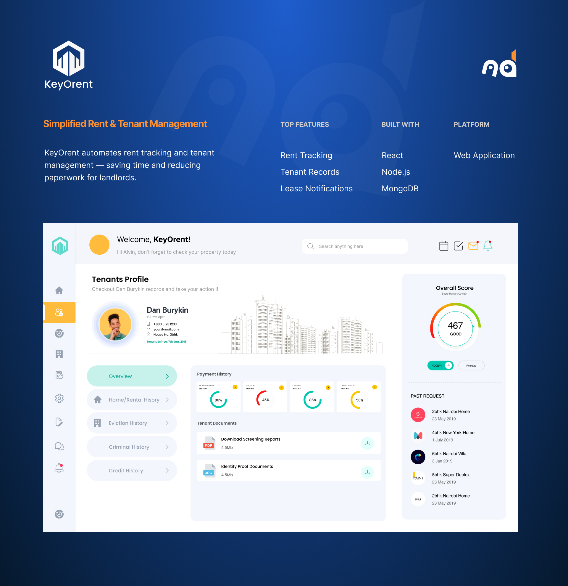 KeyOrent — Simplified Rent & Tenant Management